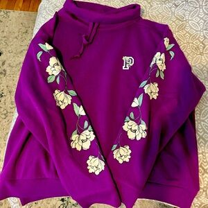 PINK cowl neck sweatshirt size xl